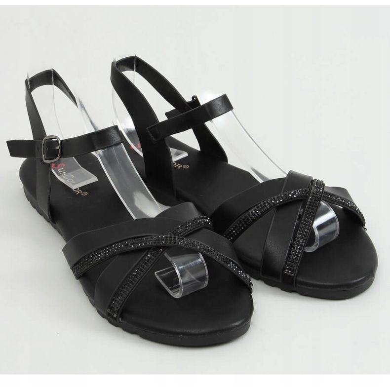 Sandali neri da donna 3160 Black nero 1