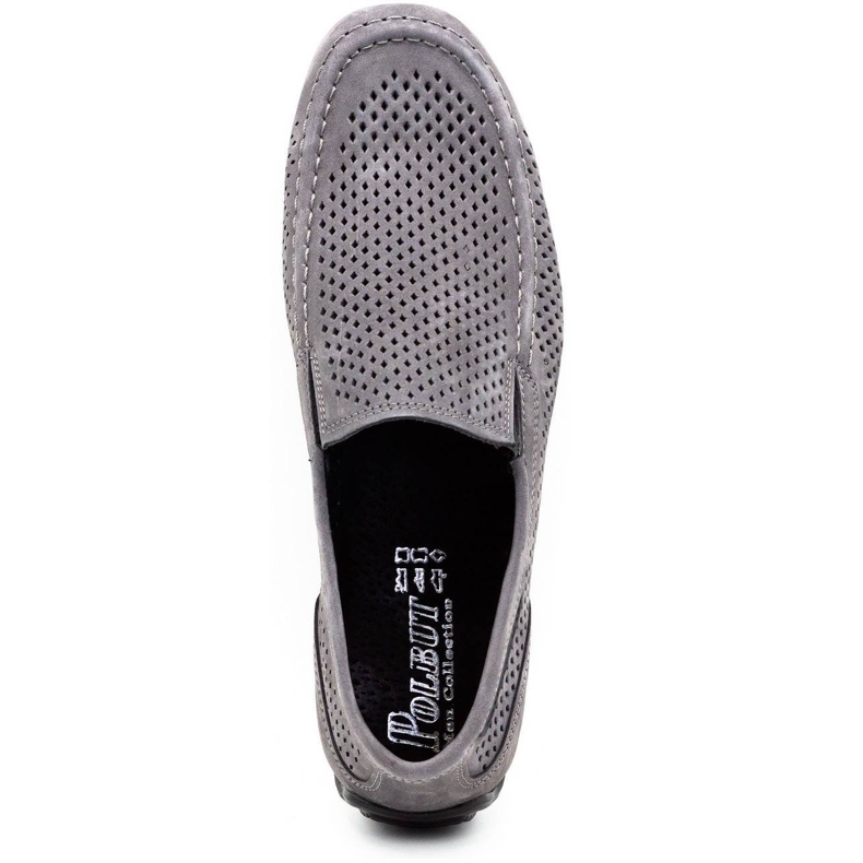 Polbut Mocassini uomo in pelle 2105P grigio 1