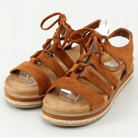 Sandali espadrillas cammello W86 Camel marrone 1