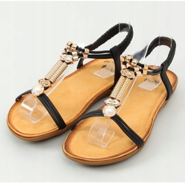 Sandali neri da donna H075 Negro nero 1