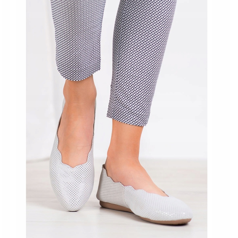 Filippo Eleganti ballerine in pelle grigio 2