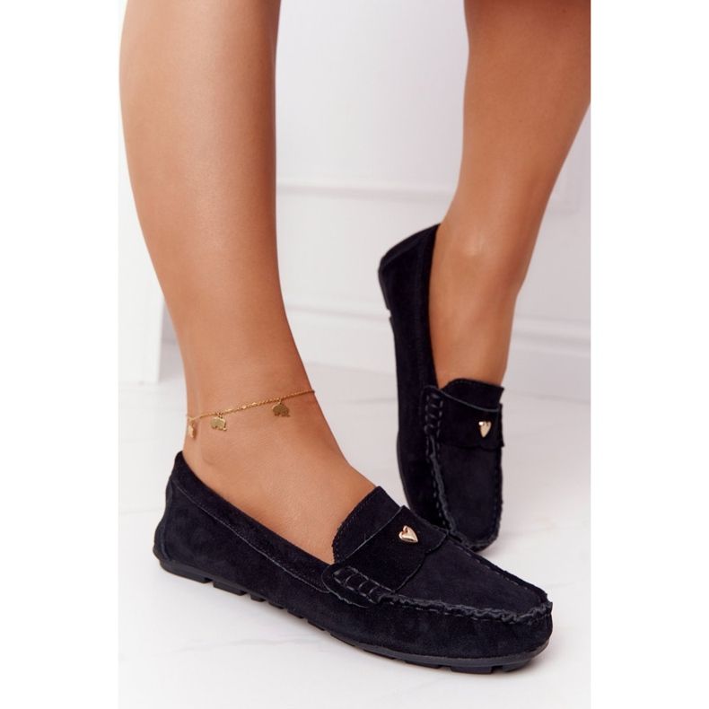 S.Barski Mocassini da donna in camoscio di S. Bararski Black nero 1