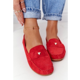 S.Barski Mocassini da donna in pelle scamosciata di S. Bararski Red rosso 2