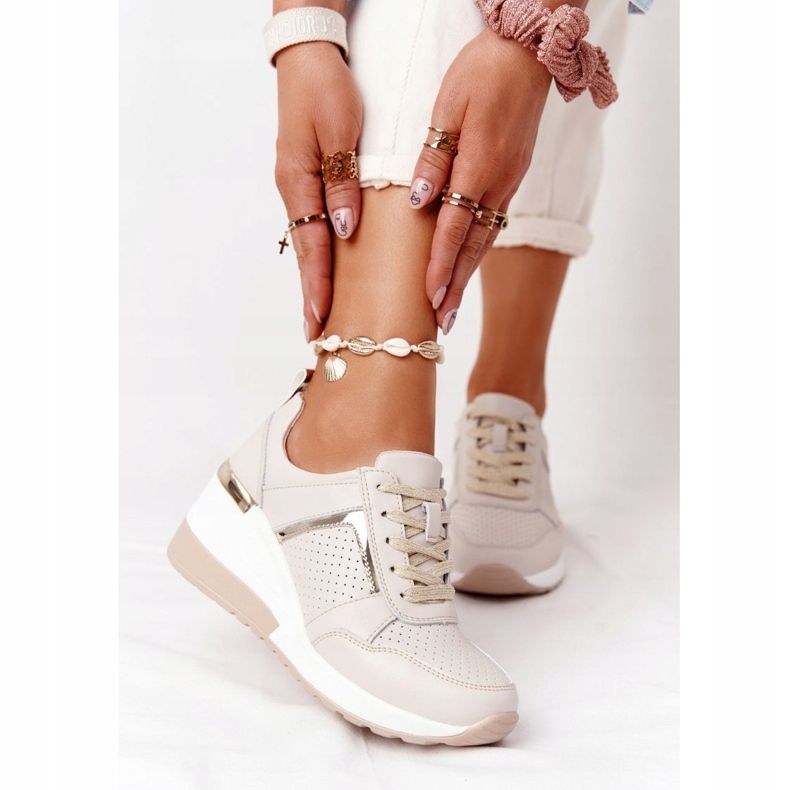 S.Barski Sneakers In Pelle Con Zeppa S. Barki Beige 2