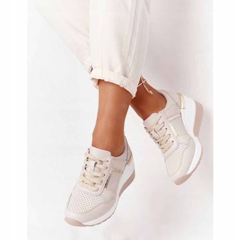 S.Barski Sneakers In Pelle Con Zeppa S. Barki Beige 1