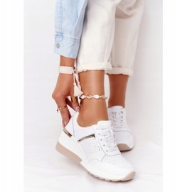 Sneakers con zeppa in pelle S.Barski White bianco 2