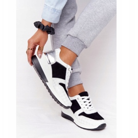 Sneakers con zeppa in pelle S.Barski Nero-Bianco 1