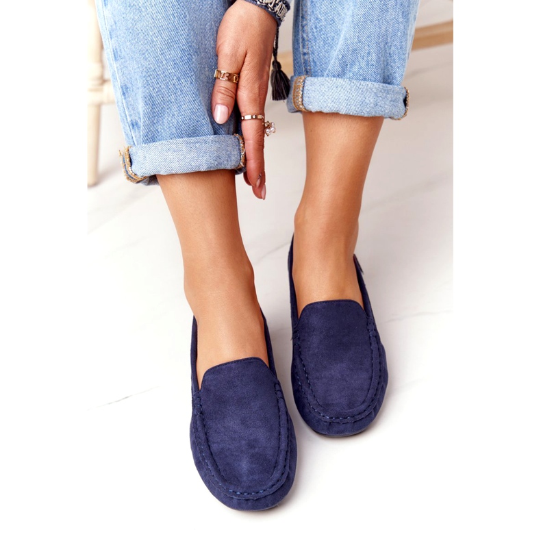 PH1 Mocassini Donna Scamosciati Blu Navy San Marino 1