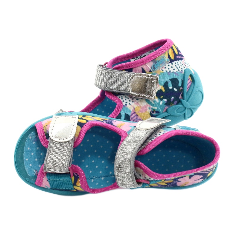 Scarpe per bambini Befado 242P098 blu rosa argento multicolore 4