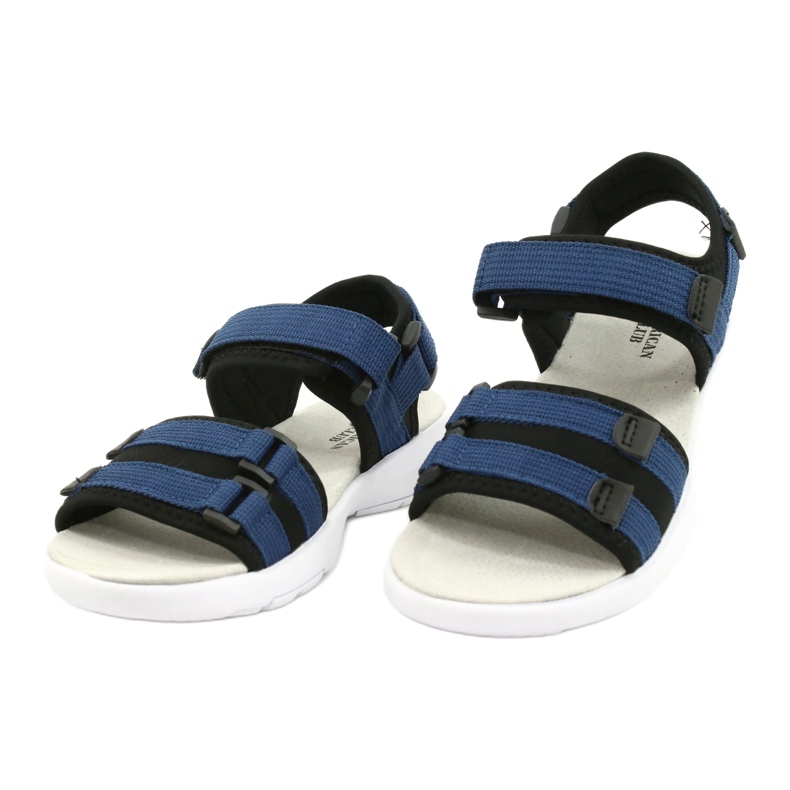 American Club Sandali sportivi femminili inserto in pelle sportiva RL45/21 BLAZZO E BLUI nero 1