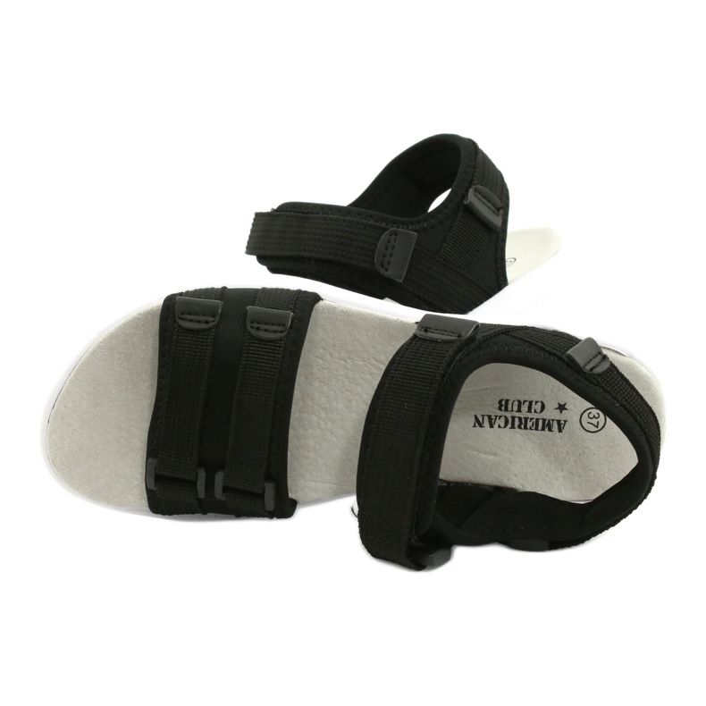 American Club Sandals da donna Sports Inserie in pelle RL45/21 Nero 4