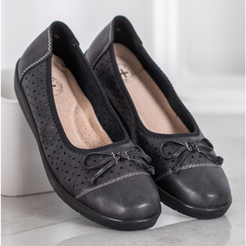 SHELOVET Ballerina Openwork Su Paltform nero 1