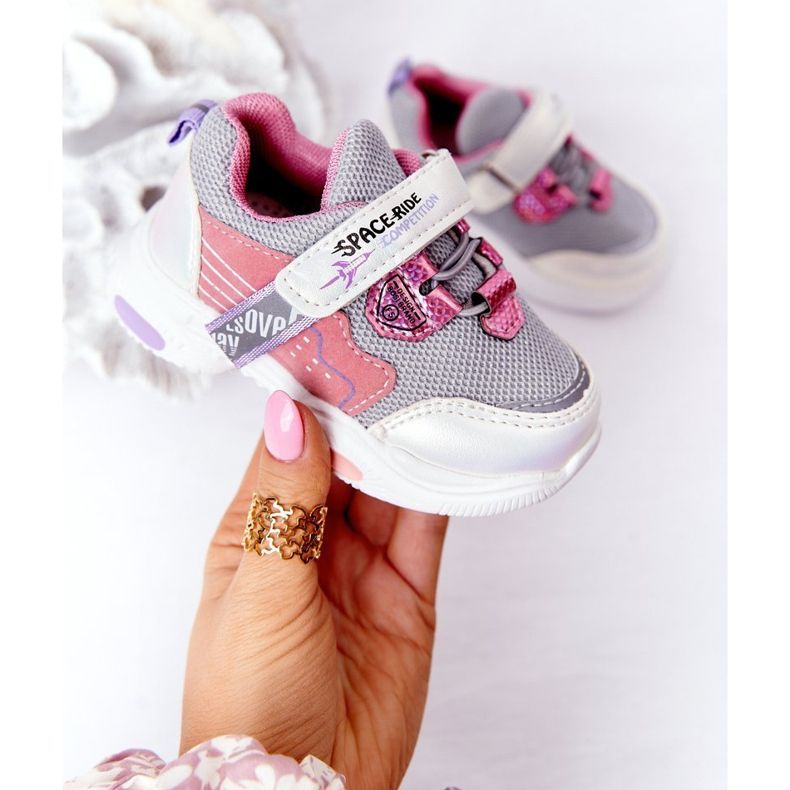 Scarpe Sportive per Bambini Sneakers White and Pink Space Ride bianco rosa grigio multicolore 2
