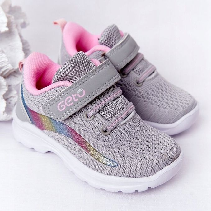 Scarpe Sportive Bambino Sneakers Grigio Ready Go! rosa multicolore 2