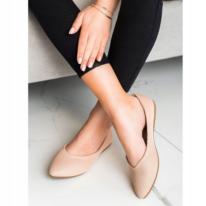 Ballerine a righe di VINCEZA beige 1
