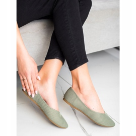 VINCEZA ballerine a righe verde 1