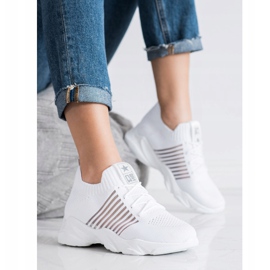 SHELOVET Scarpe sportive bianche chiare bianco 2