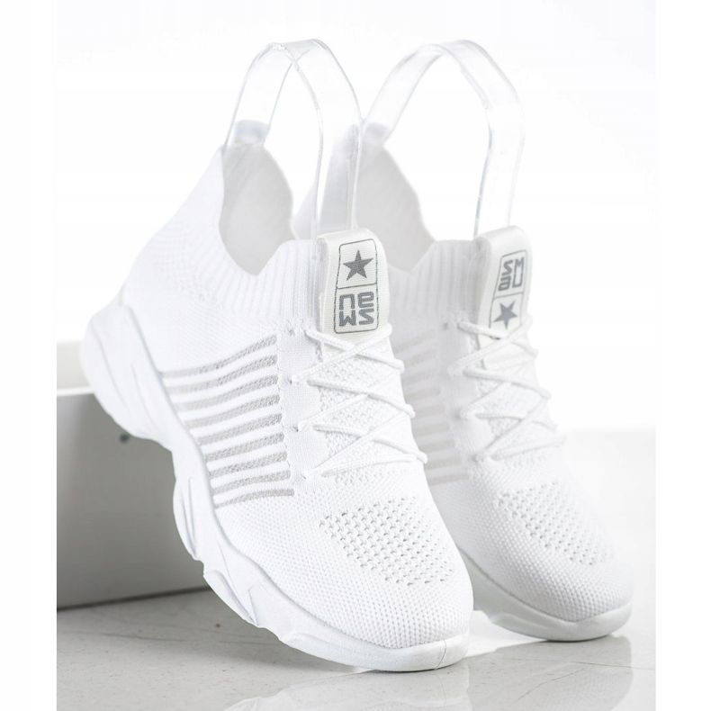 SHELOVET Scarpe sportive bianche chiare bianca 1