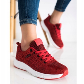 SHELOVET Sneakers leggere traforate rosso 2