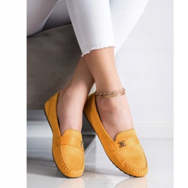 Fama Espadrillas In Pelle Scamosciata Con Ornamento giallo 2