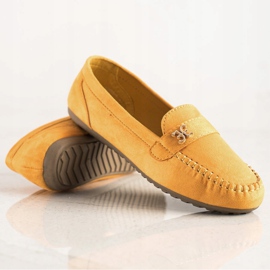 Fama Espadrillas In Pelle Scamosciata Con Ornamento giallo 1