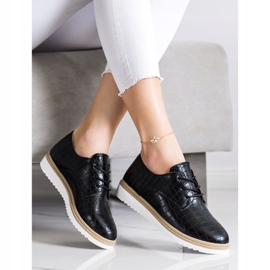 SHELOVET Scarpe nere con stampa serpente nero 2