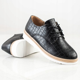 SHELOVET Scarpe nere con stampa serpente nero 1