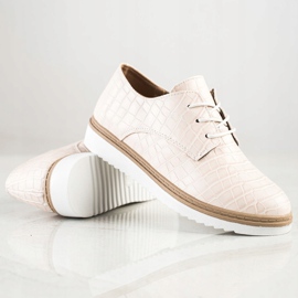 SHELOVET Scarpe con stampa serpente beige 1