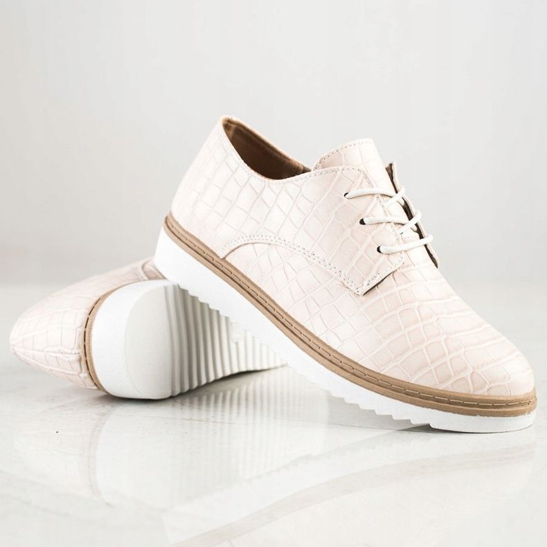 SHELOVET Scarpe con stampa serpente beige 1