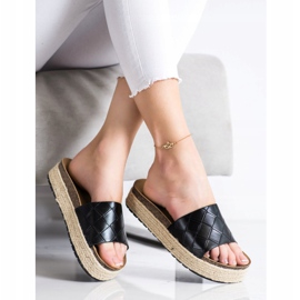 SHELOVET Pantofole Sulla Piattaforma nero 1