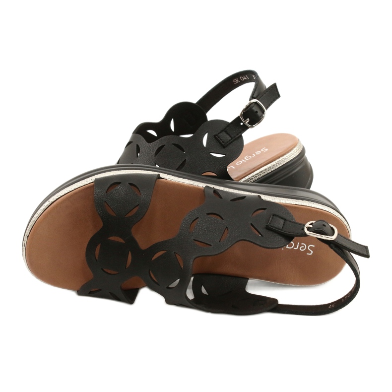 Sergio Leone Sandali eco-scick femminili neri sk041 nero 4