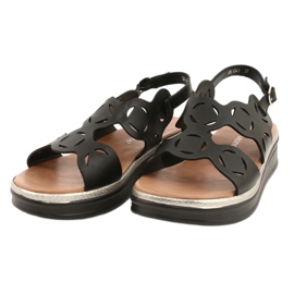 Sergio Leone Sandali eco-scick femminili neri sk041 nero 1