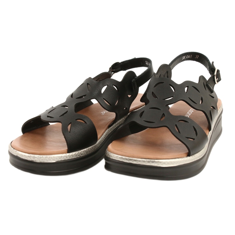 Sergio Leone Sandali eco-scick femminili neri sk041 nero 1