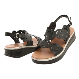 Sergio Leone Sandali eco-scick femminili neri sk041 nero 3