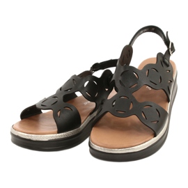Sergio Leone Sandali eco-scick femminili neri sk041 nero 2