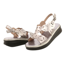 Sandali argento da donna Sergio Leone SK041 d'argento 2