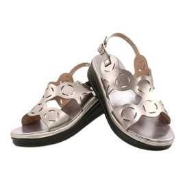 Sandali argento da donna Sergio Leone SK041 d'argento 4