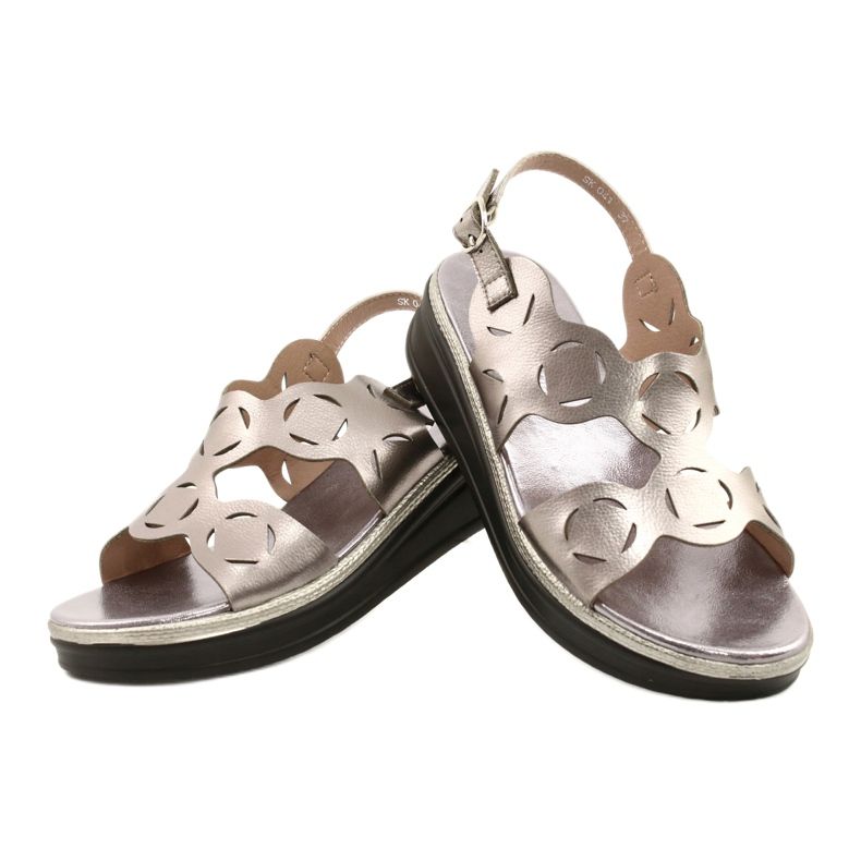 Sandali argento da donna Sergio Leone SK041 d'argento 4