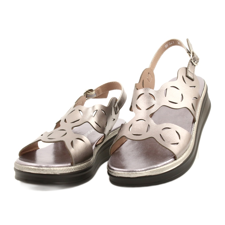 Sandali argento da donna Sergio Leone SK041 d'argento 1