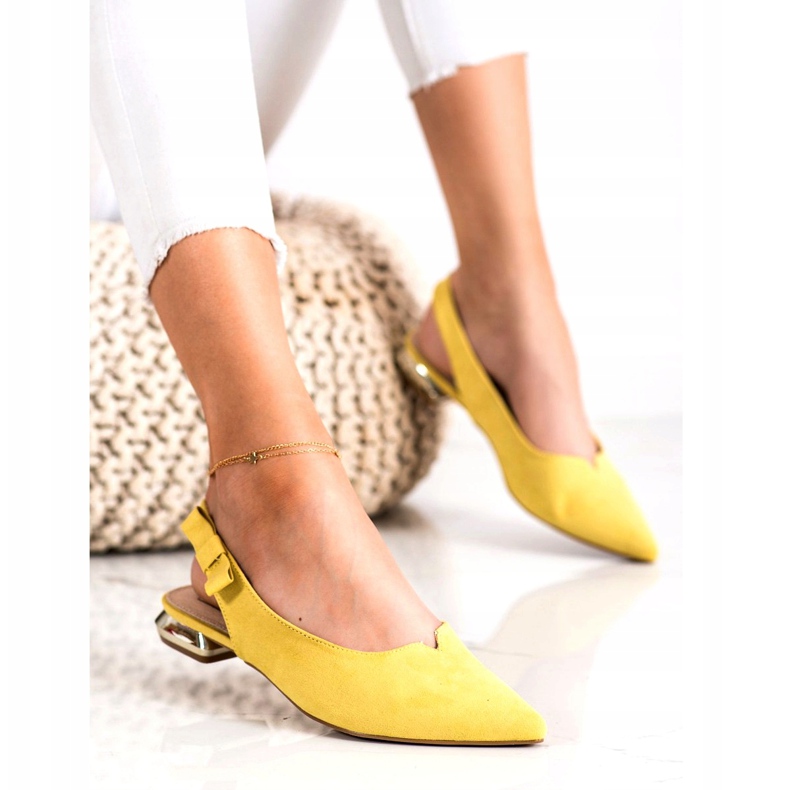 Filippo Décolleté Gialle Con Tacco Aperto FIILI PPO DP2092/21 YL d'oro 1