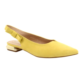 Filippo Décolleté Gialle Con Tacco Aperto FIILI PPO DP2092/21 YL d'oro 3