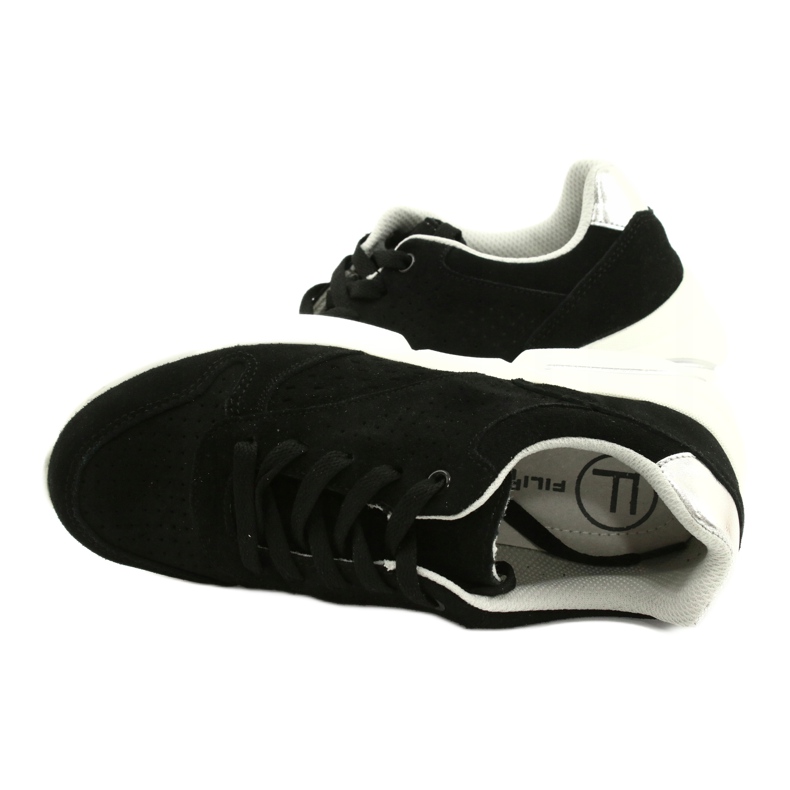 Filippo Scarpe sportive in pelle scamosciata da donna nera dp2156/21 nero 4