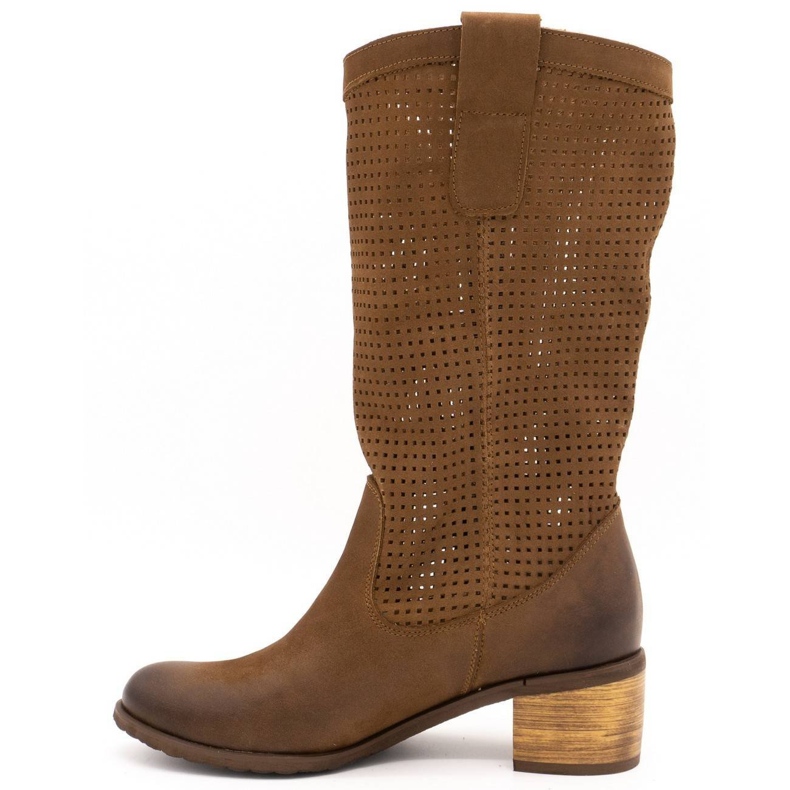 Olivier Stivali donna traforati D44 marrone 1