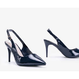 Décolleté blu laccate su cintura Cindy 1