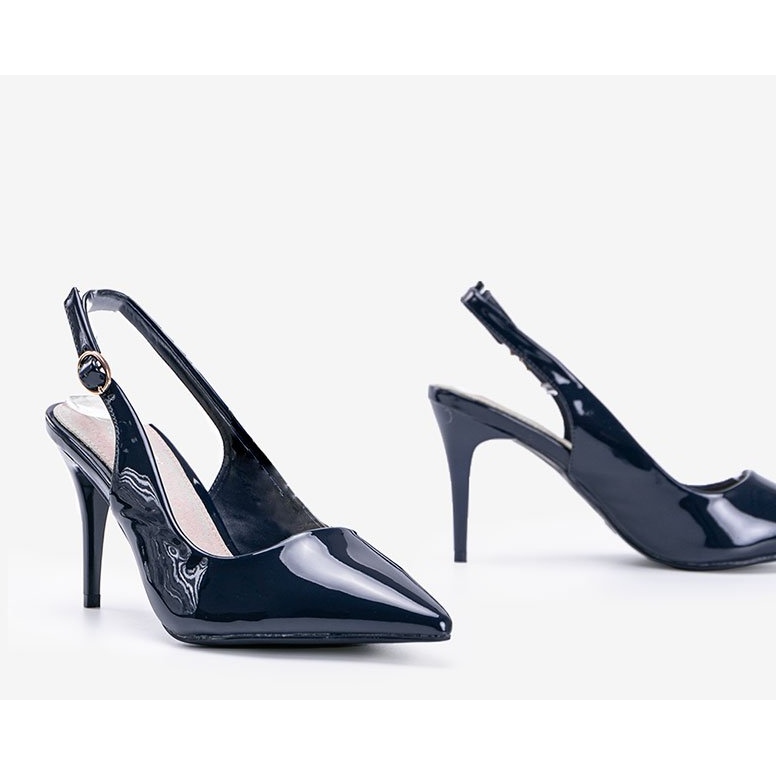 Décolleté blu laccate su cintura Cindy 1