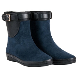 Kylie Stivali di gomma bassi da donna blu 1