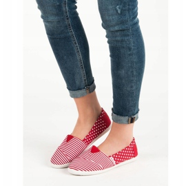 SHELOVET Slip in tessuto rosso 2