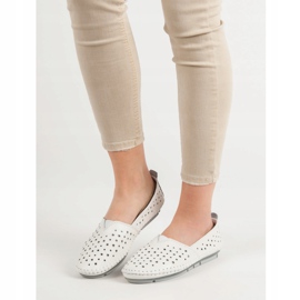 Kylie Scarpe da donna in pelle bianca 1