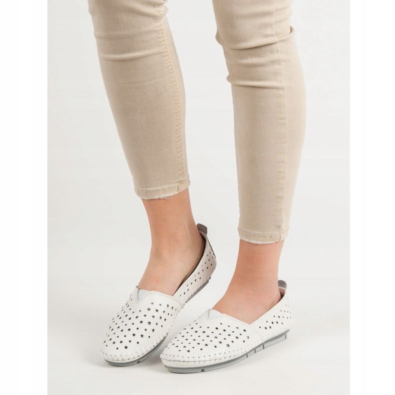 Kylie Scarpe da donna in pelle bianca 1