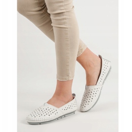 Kylie Scarpe da donna in pelle bianca 2